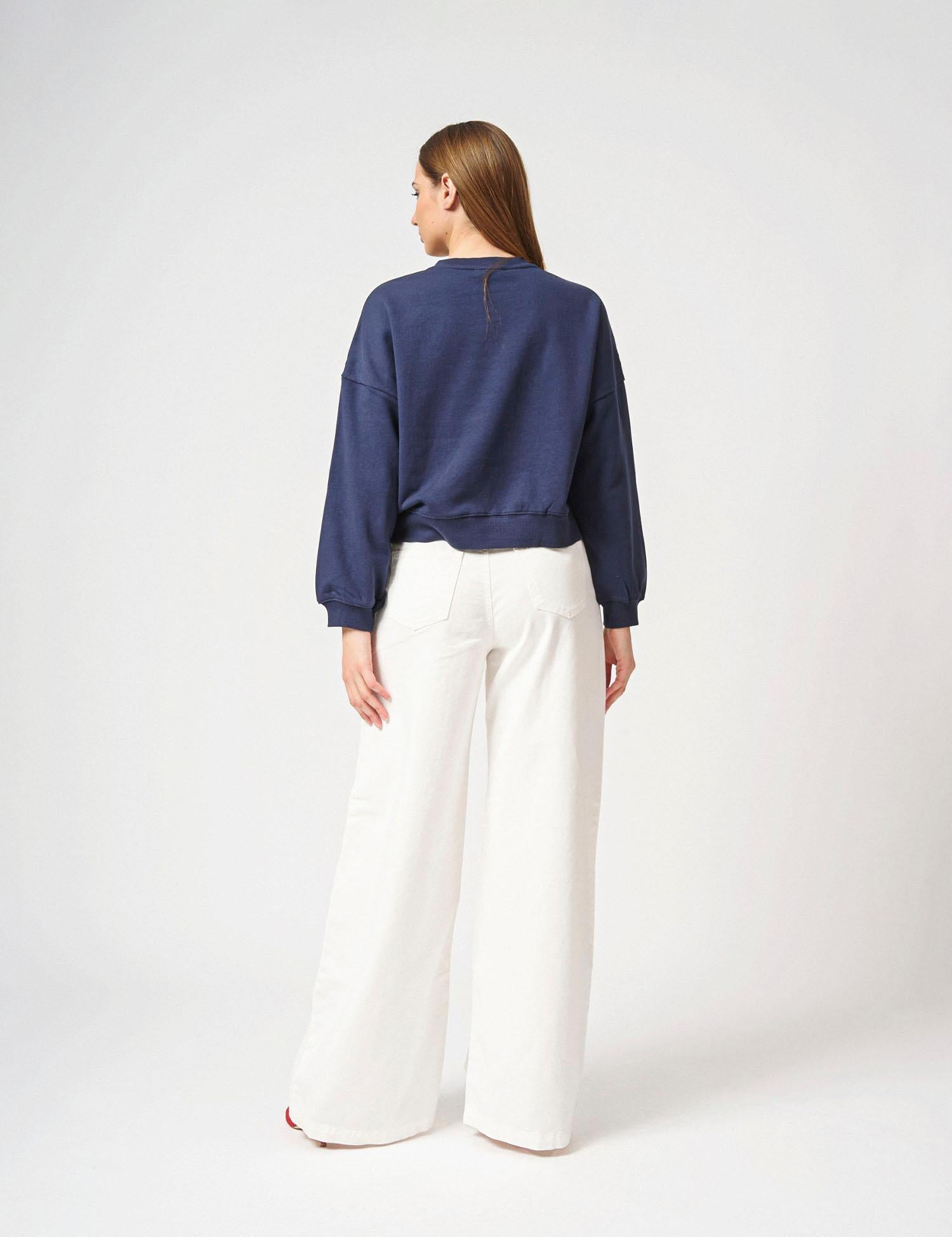 Felpa girocollo con catena