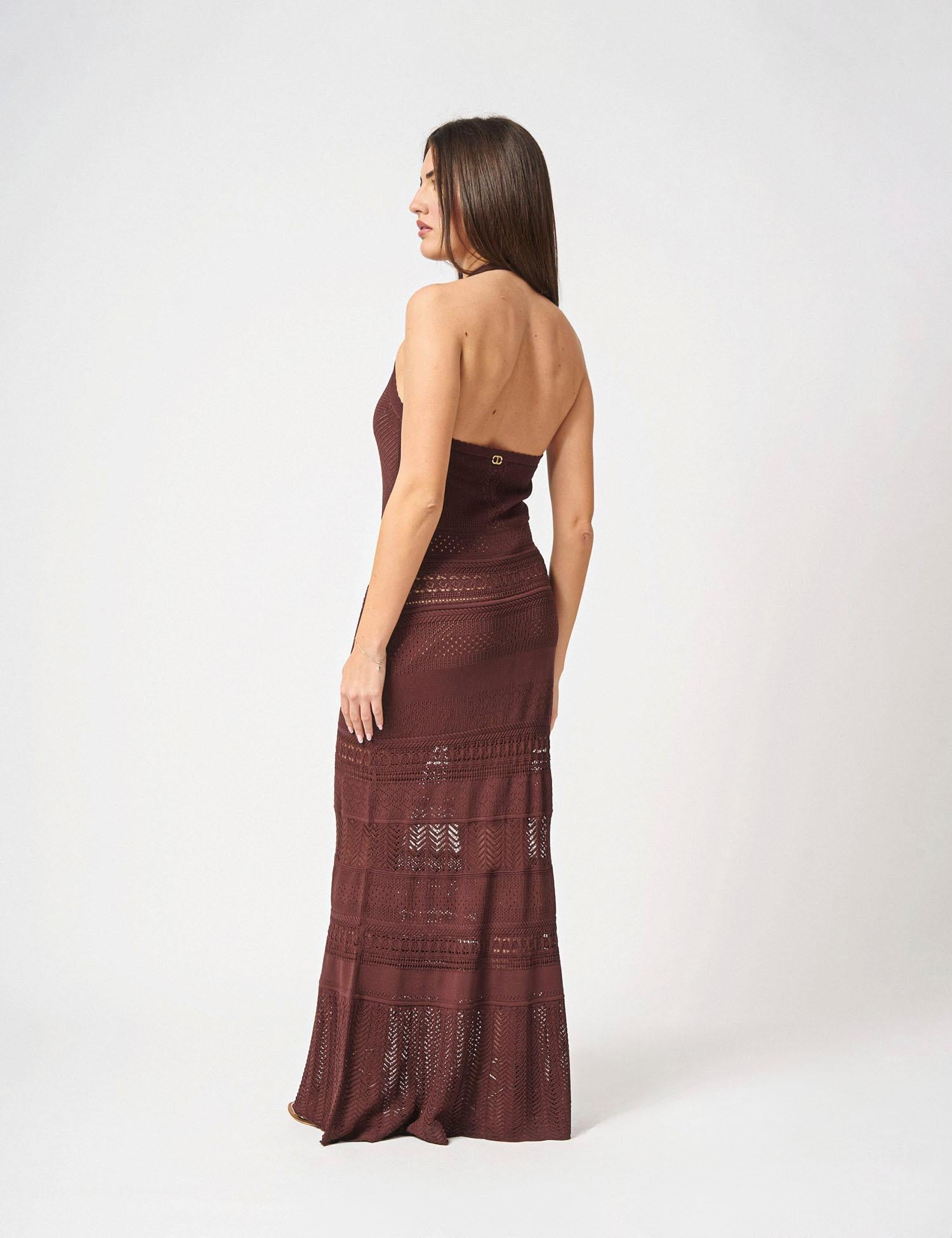 Abito lungo smanicato