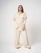 Pantalone largo in lino