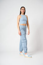 Crop top in costina