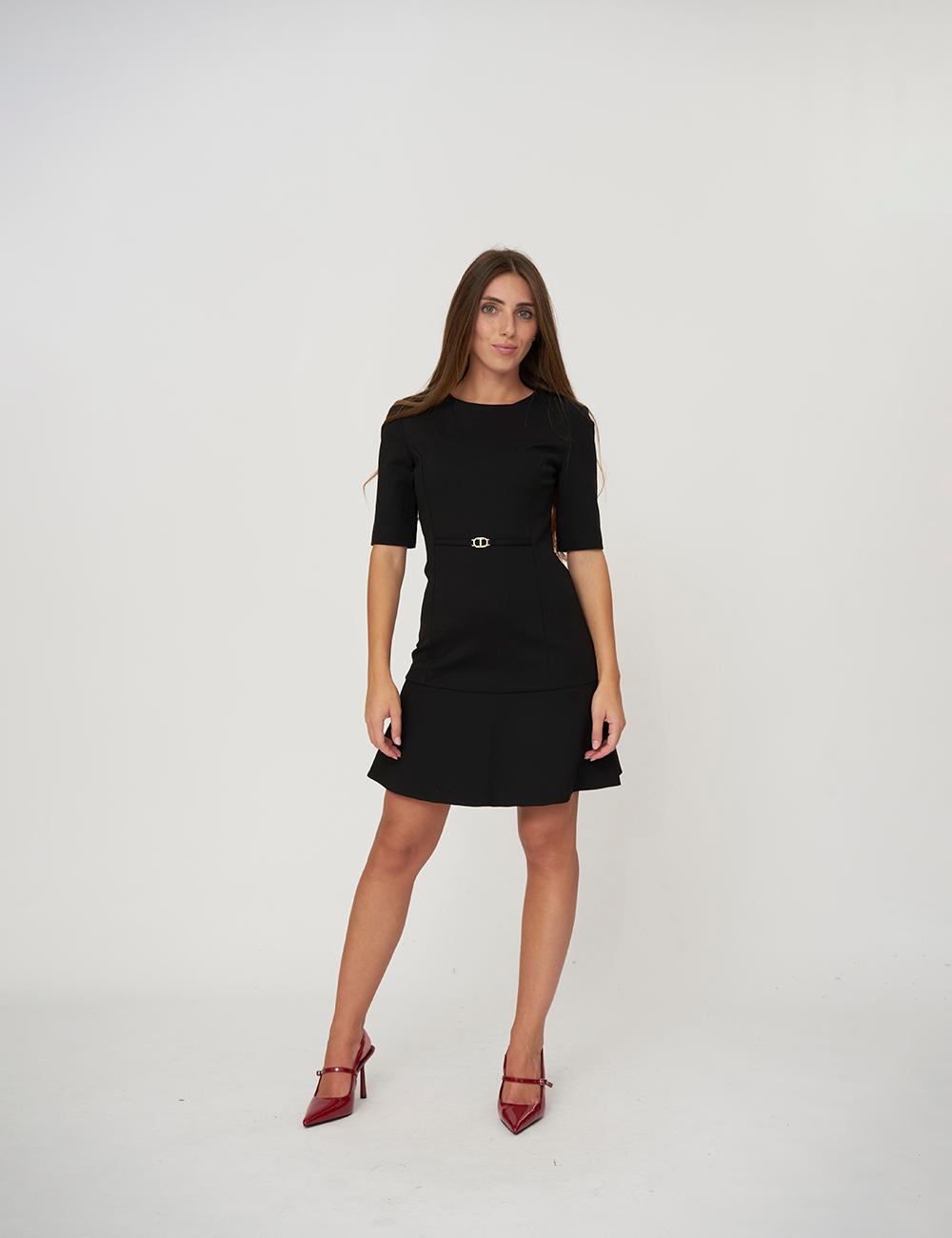 Abito corto in punto milano