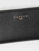 Portafoglio con zip in ecopelle saffiano