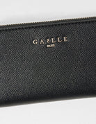 Portafoglio con zip in ecopelle saffiano