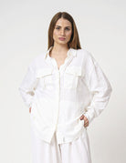 Camicia in lino con tasche