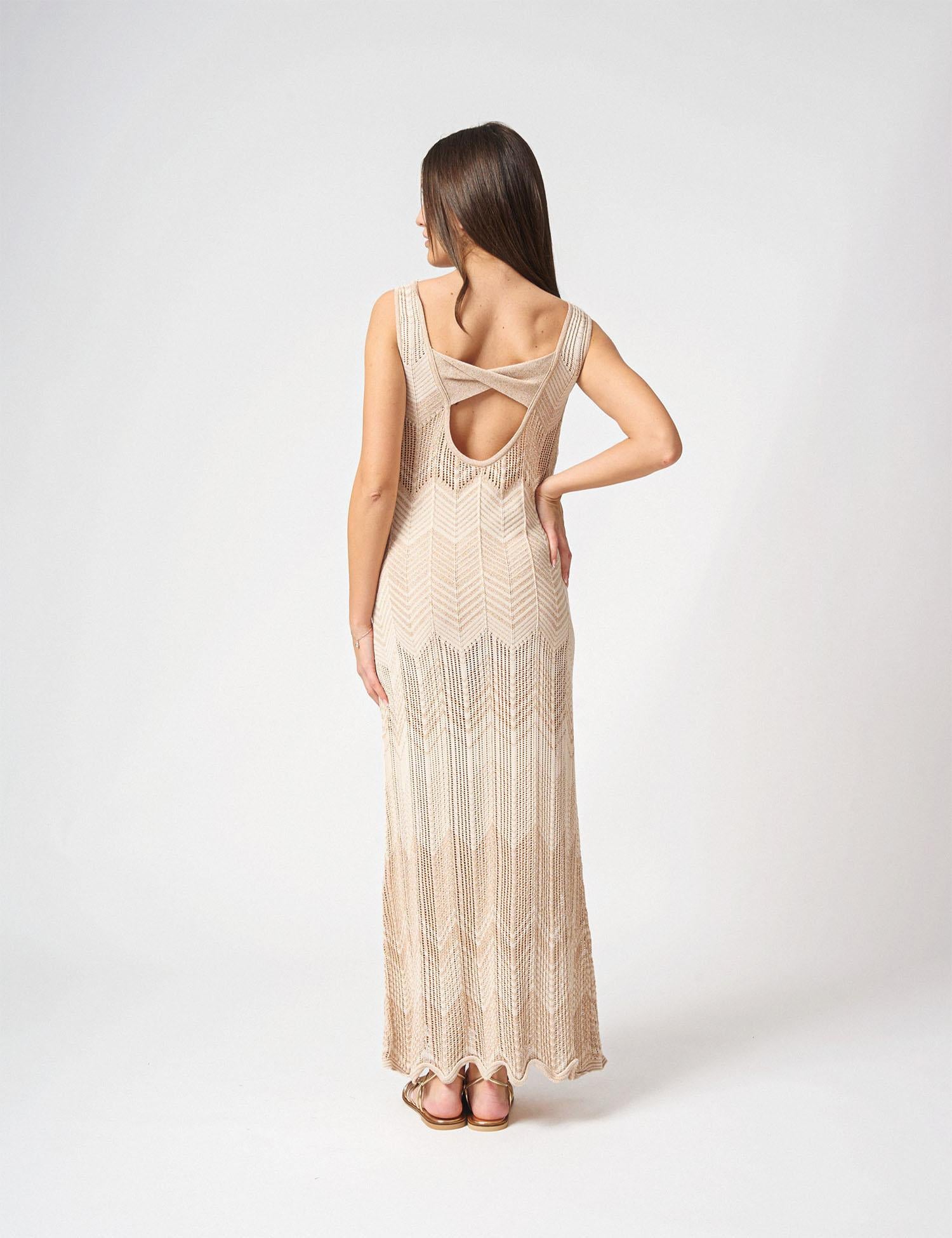 Abito lungo zig zag