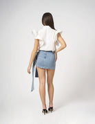 Gonna mini in denim