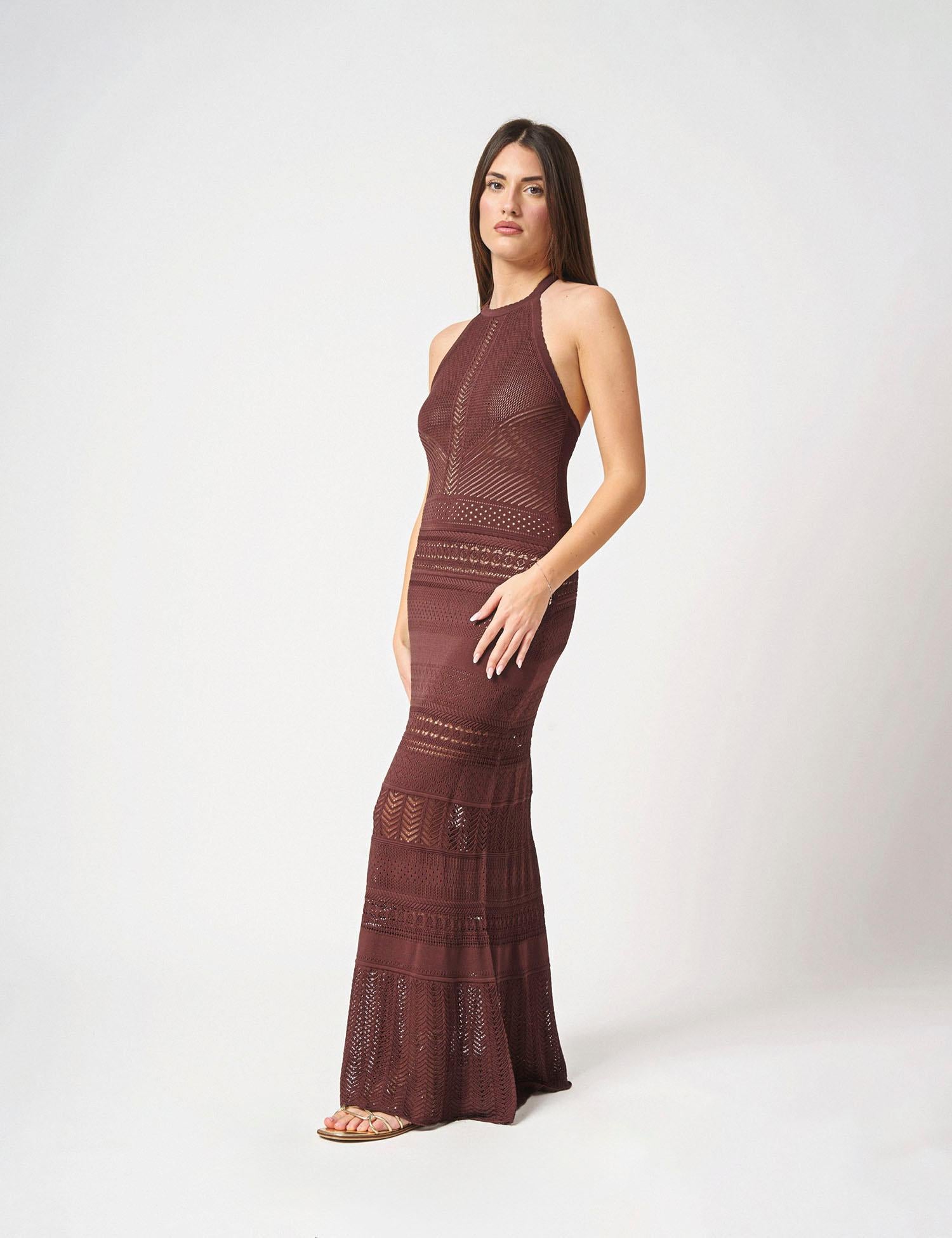 Abito lungo smanicato