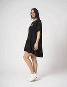 Abito lungo con balze