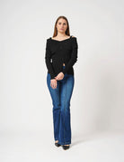 Maglia a coste collo shiffer