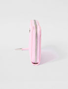 Portafoglio con zip in ecopelle saffiano