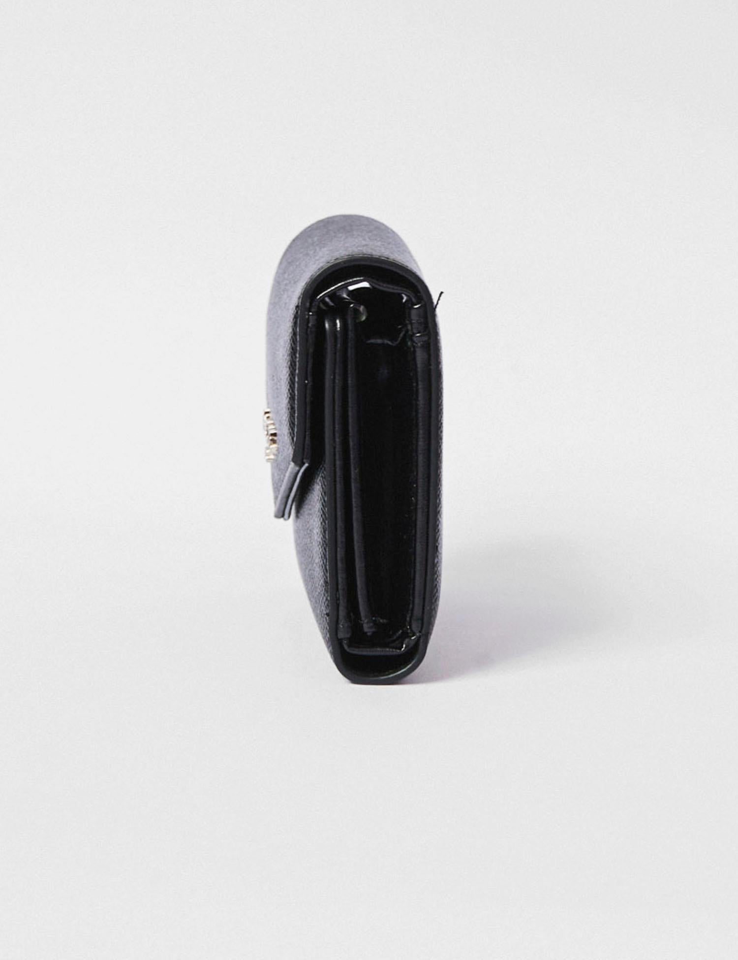 Mini portafoglio in ecopelle saffiano