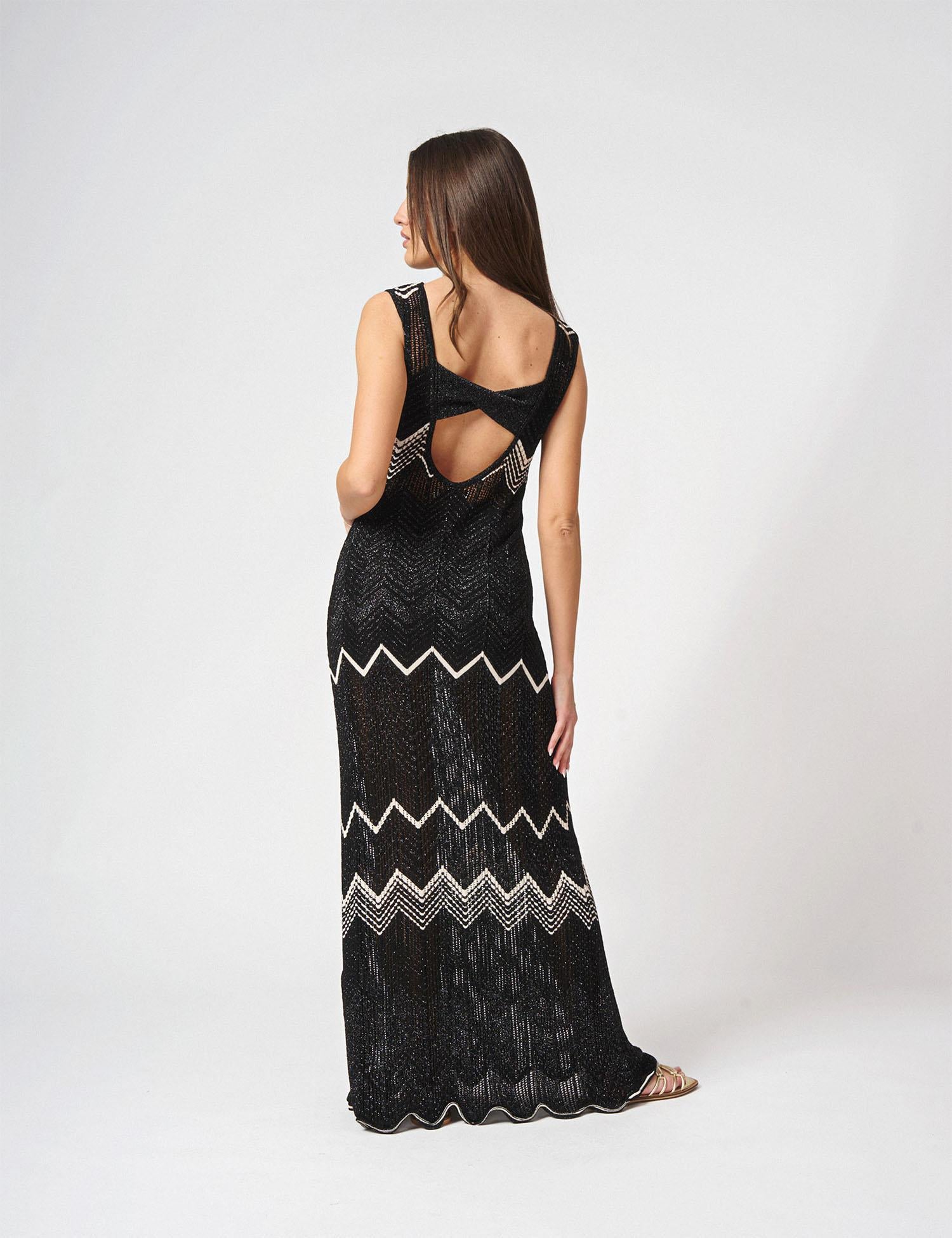Abito lungo zig zag