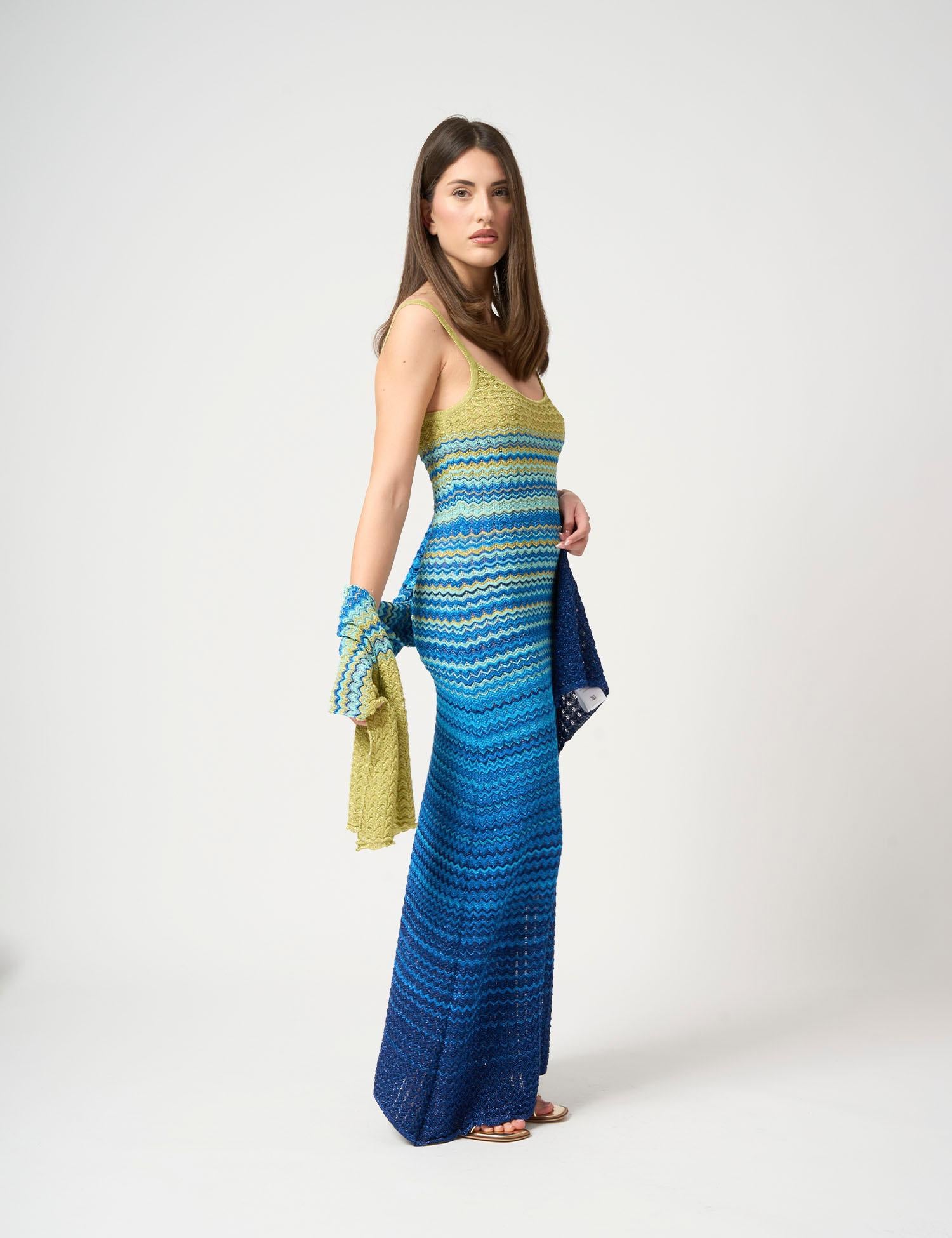 Foulard in maglia degradè