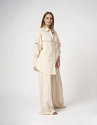 Camicia in lino con tasche